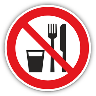 znak prehranjevanja je med hujšanjem prepovedan